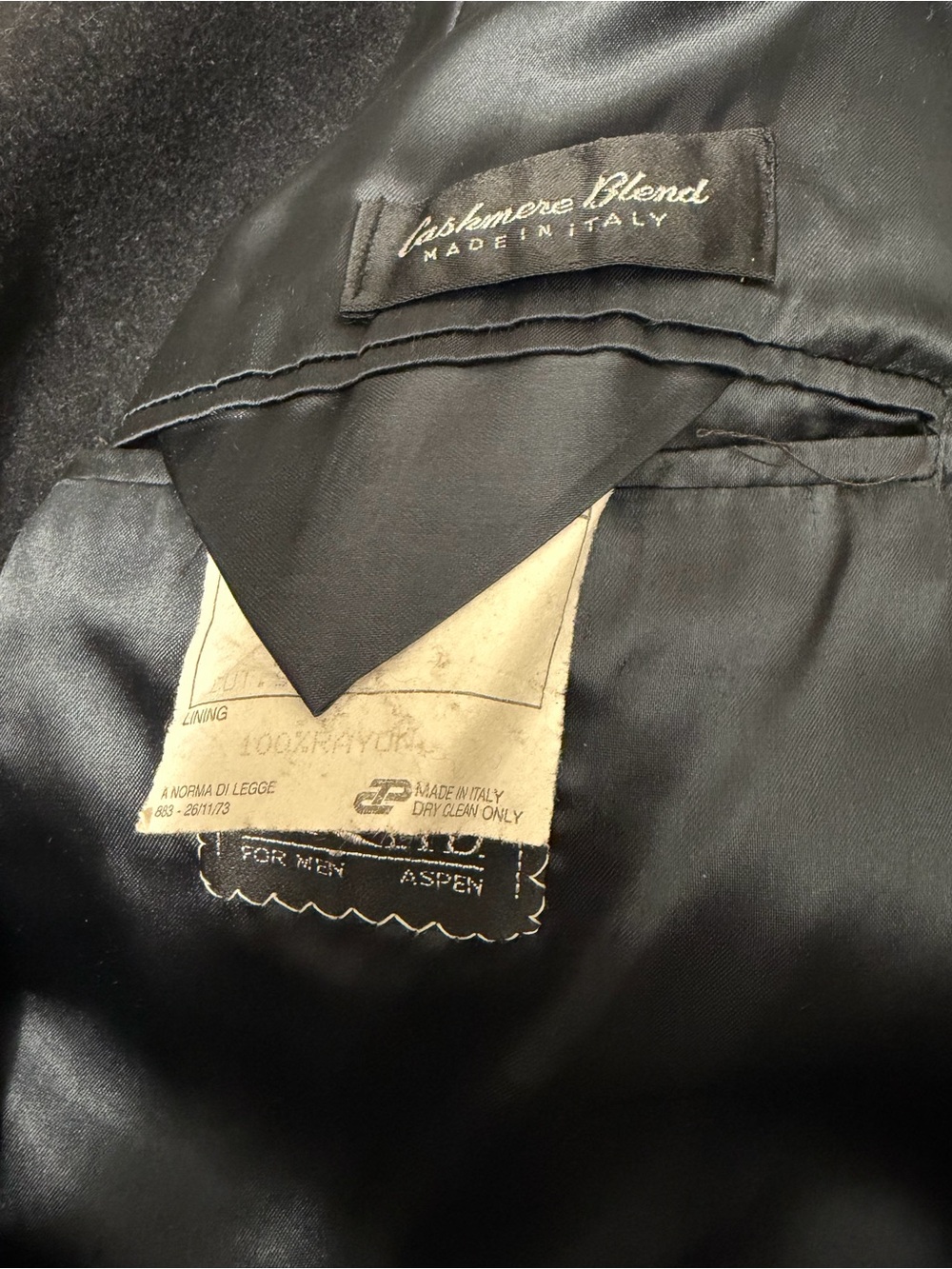 Vintage Tallia Uomo tailored overcoat men’s wool and cashmere blend size XL - Picture 6 of 13